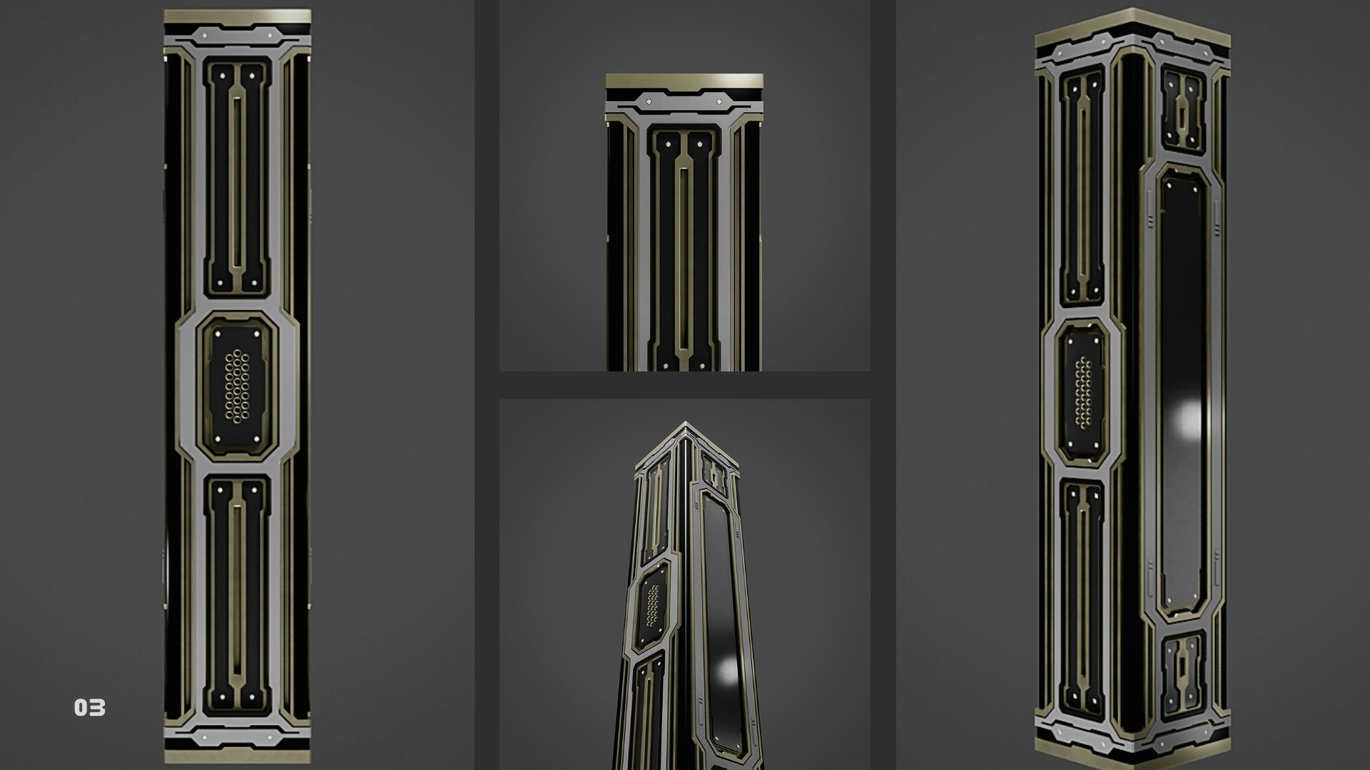 Scifi Pillar - C 3D model_3