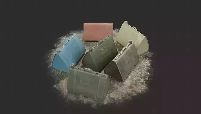 Gameready PBR WW1 Triangular Jerrycan