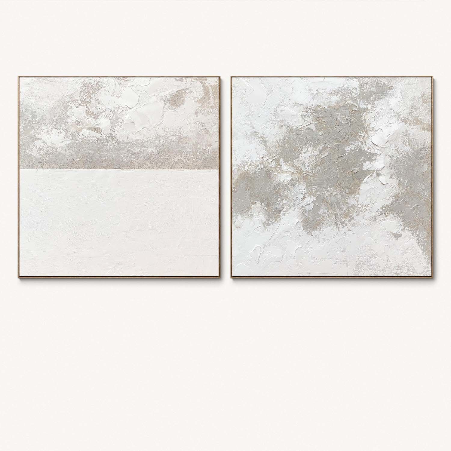 Plaster two square photo frames 119 Low-poly 3D model_2