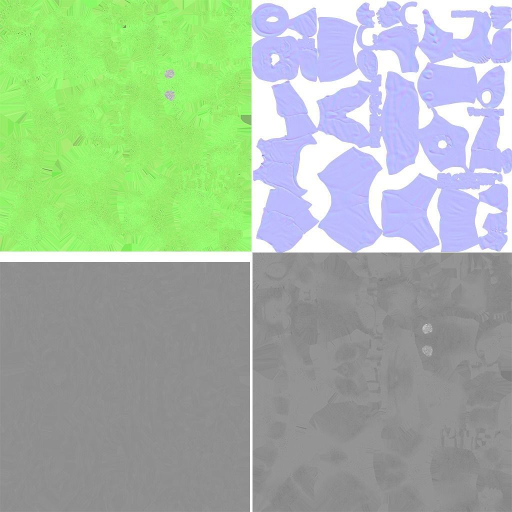 Green Goblin Infantry Low Poly 3D Model Low-poly 3D model_8