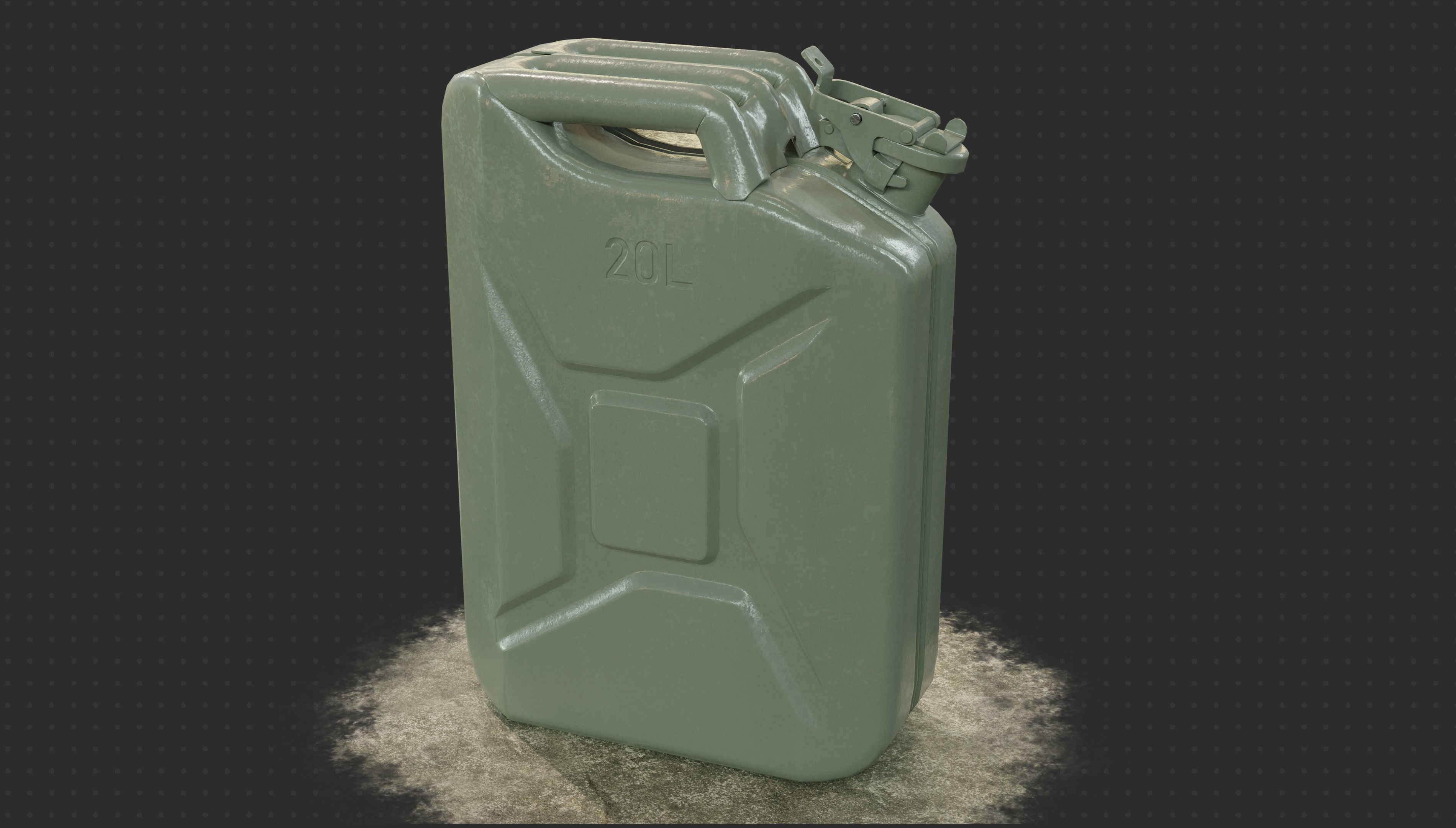 Gameready PBR Jerrycan Low-poly 3D model_4