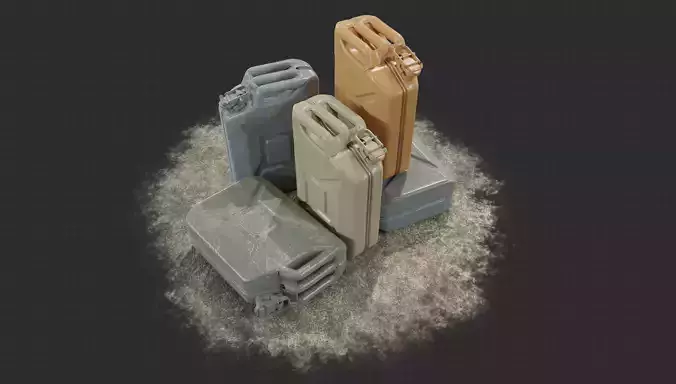 Gameready PBR Jerrycan Low-poly 3D model