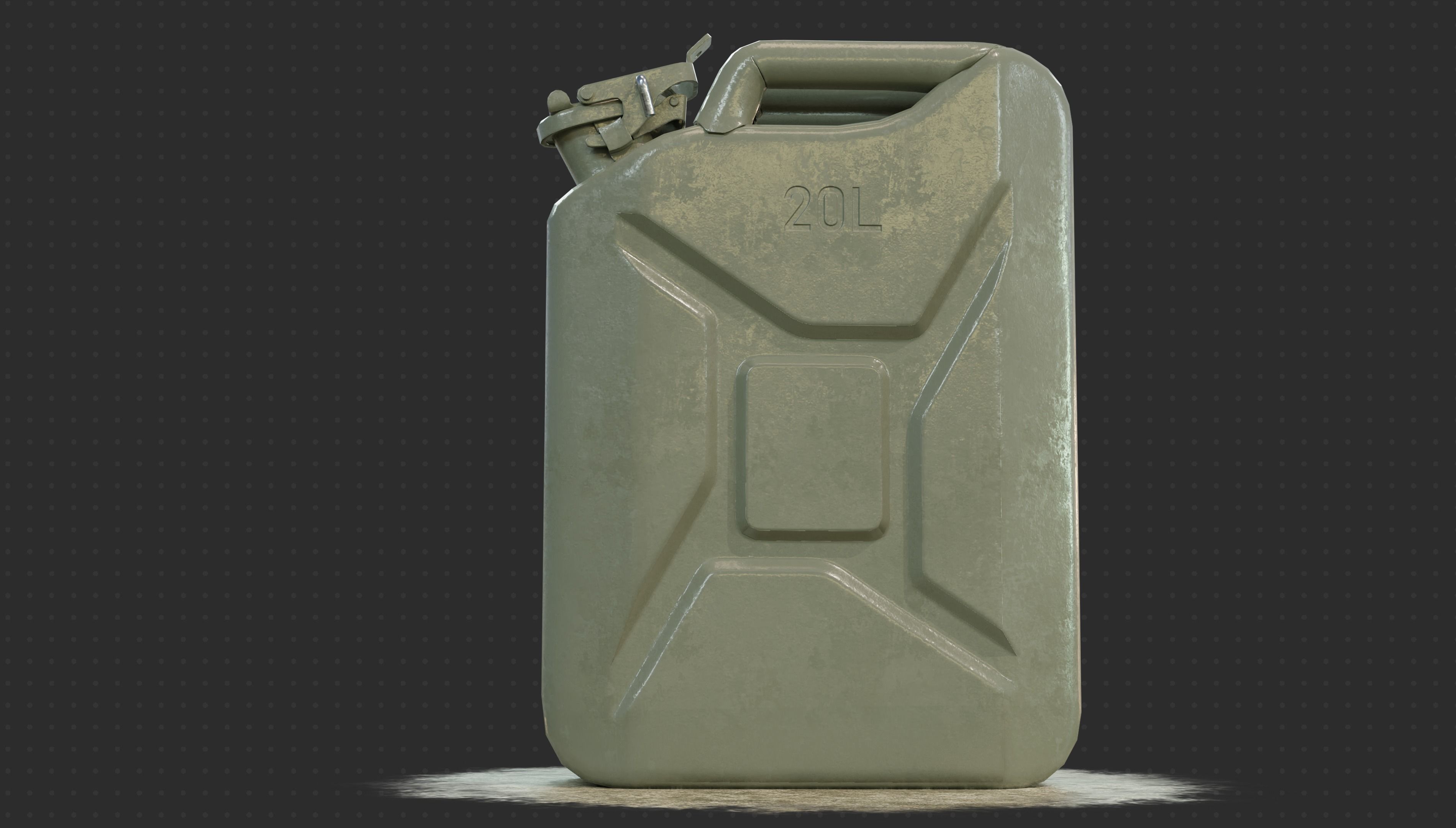 Gameready PBR Jerrycan Low-poly 3D model_7