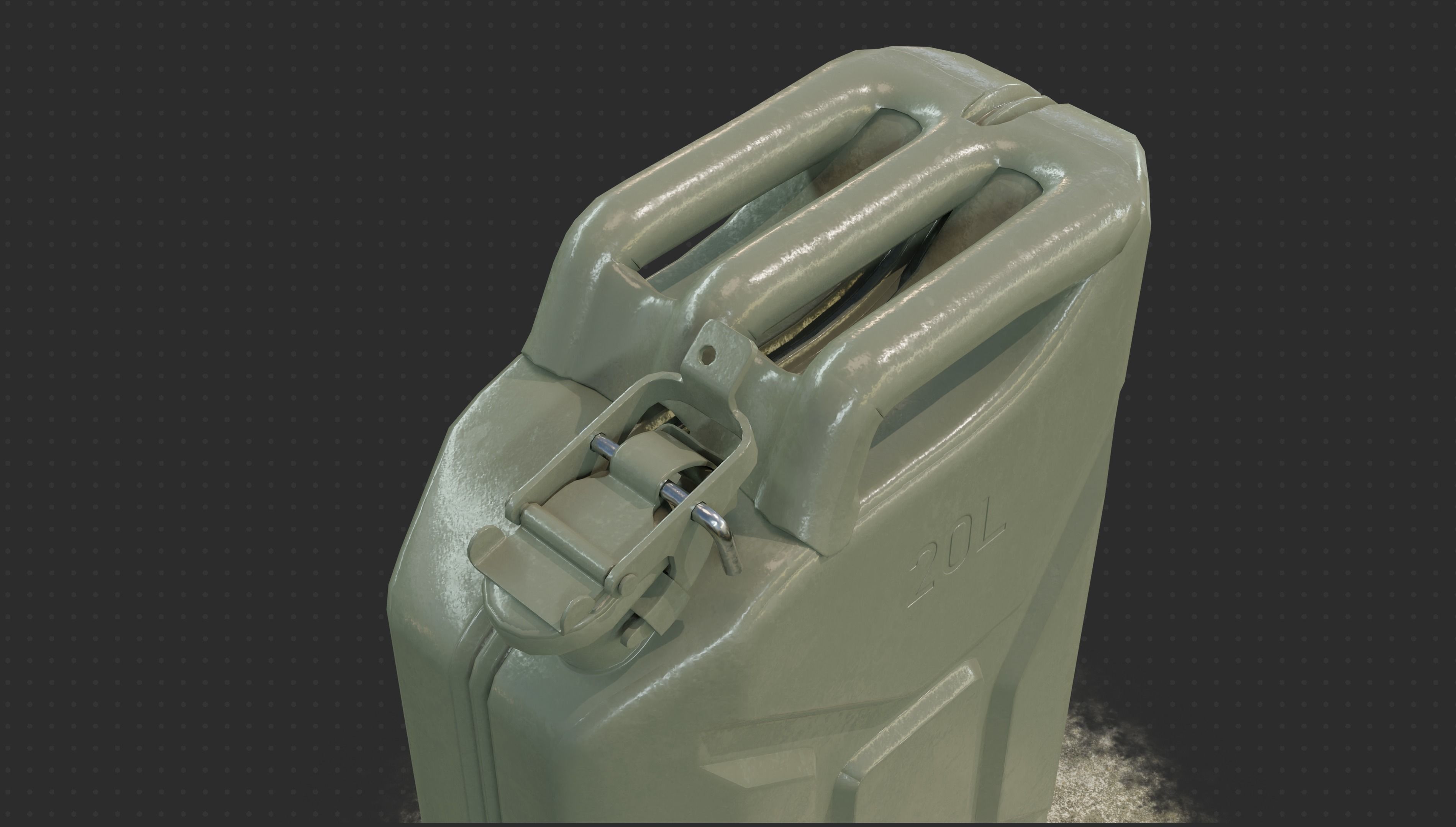 Gameready PBR Jerrycan Low-poly 3D model_6