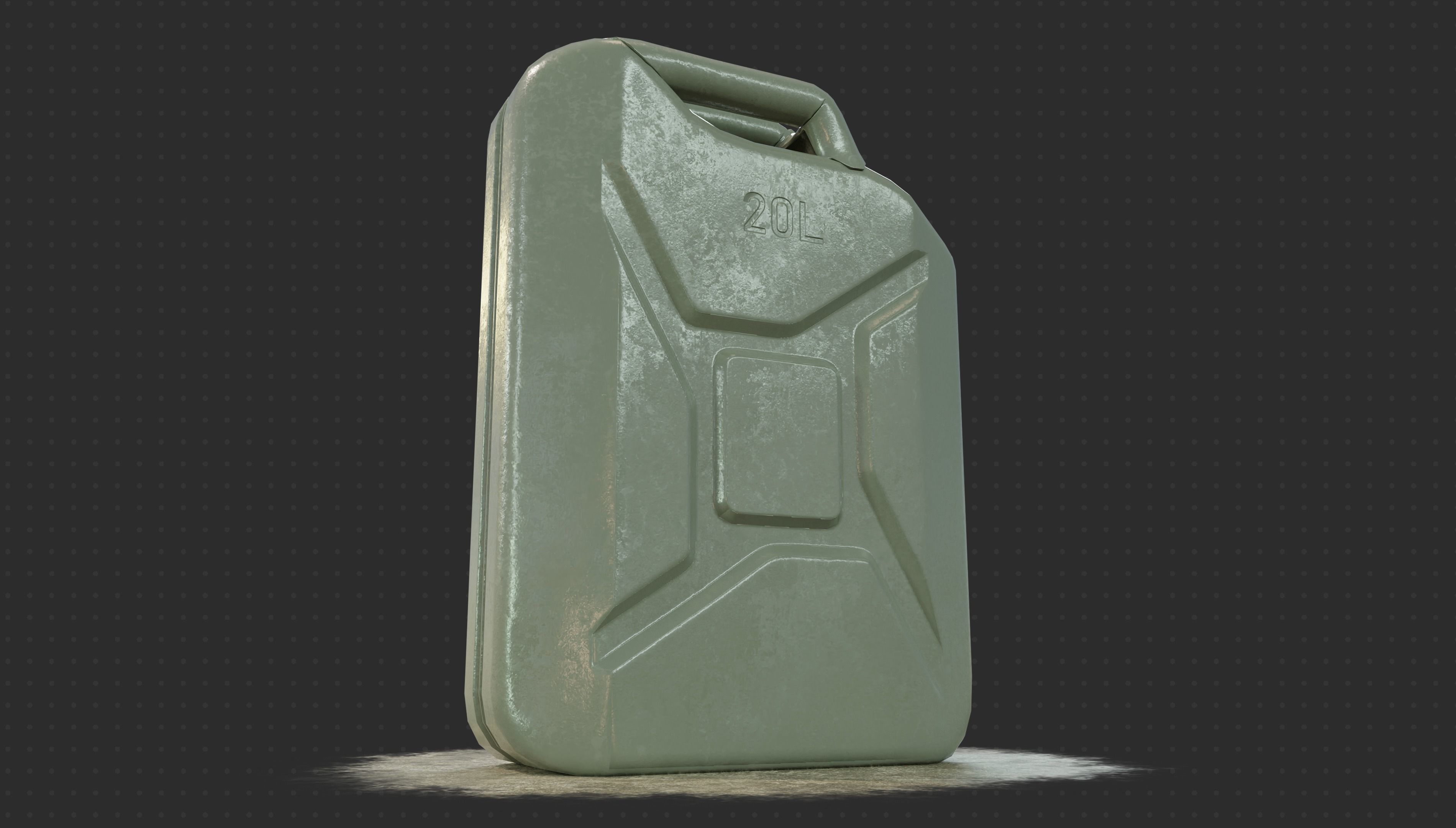 Gameready PBR Jerrycan Low-poly 3D model_5