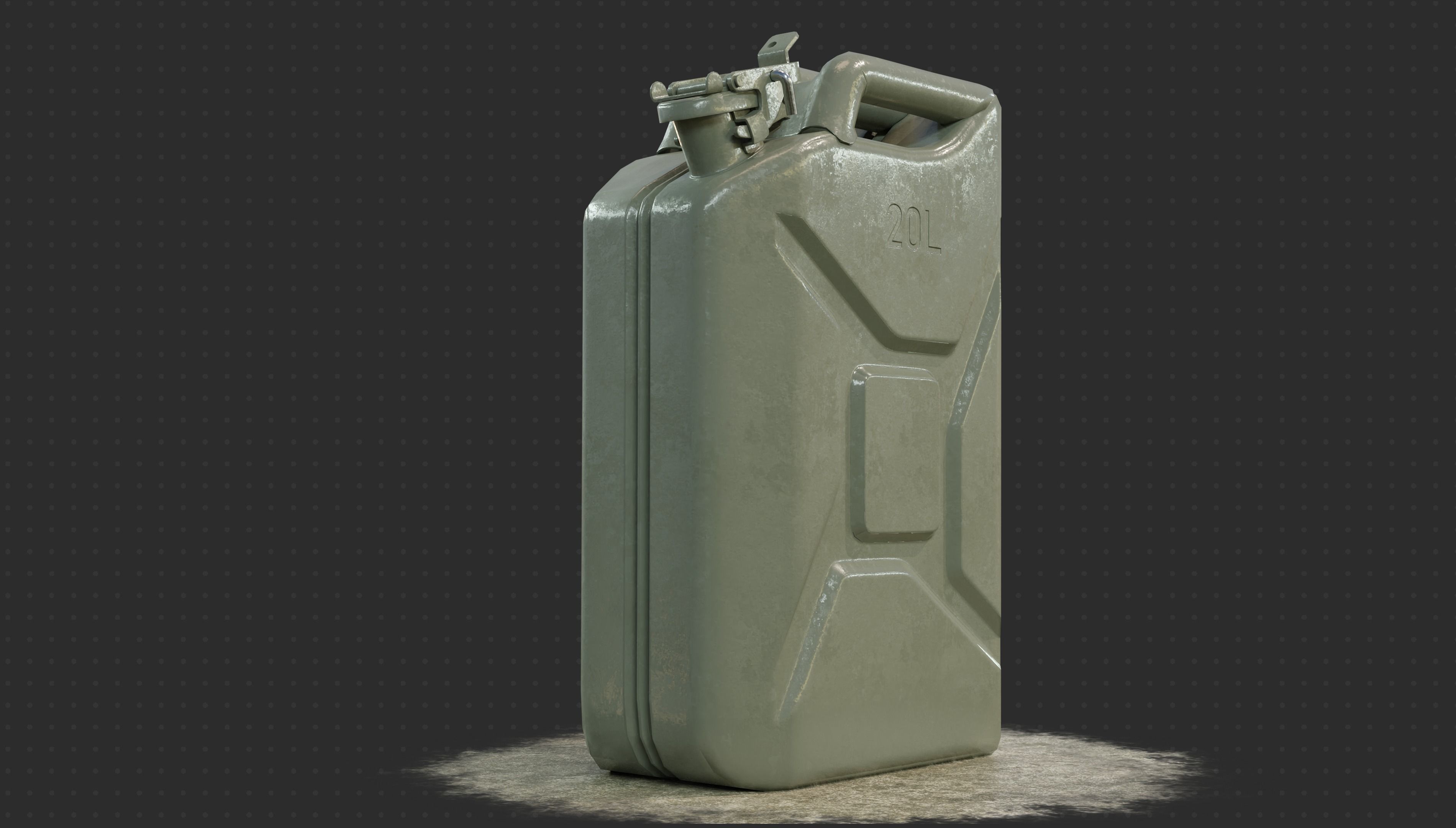 Gameready PBR Jerrycan Low-poly 3D model_8