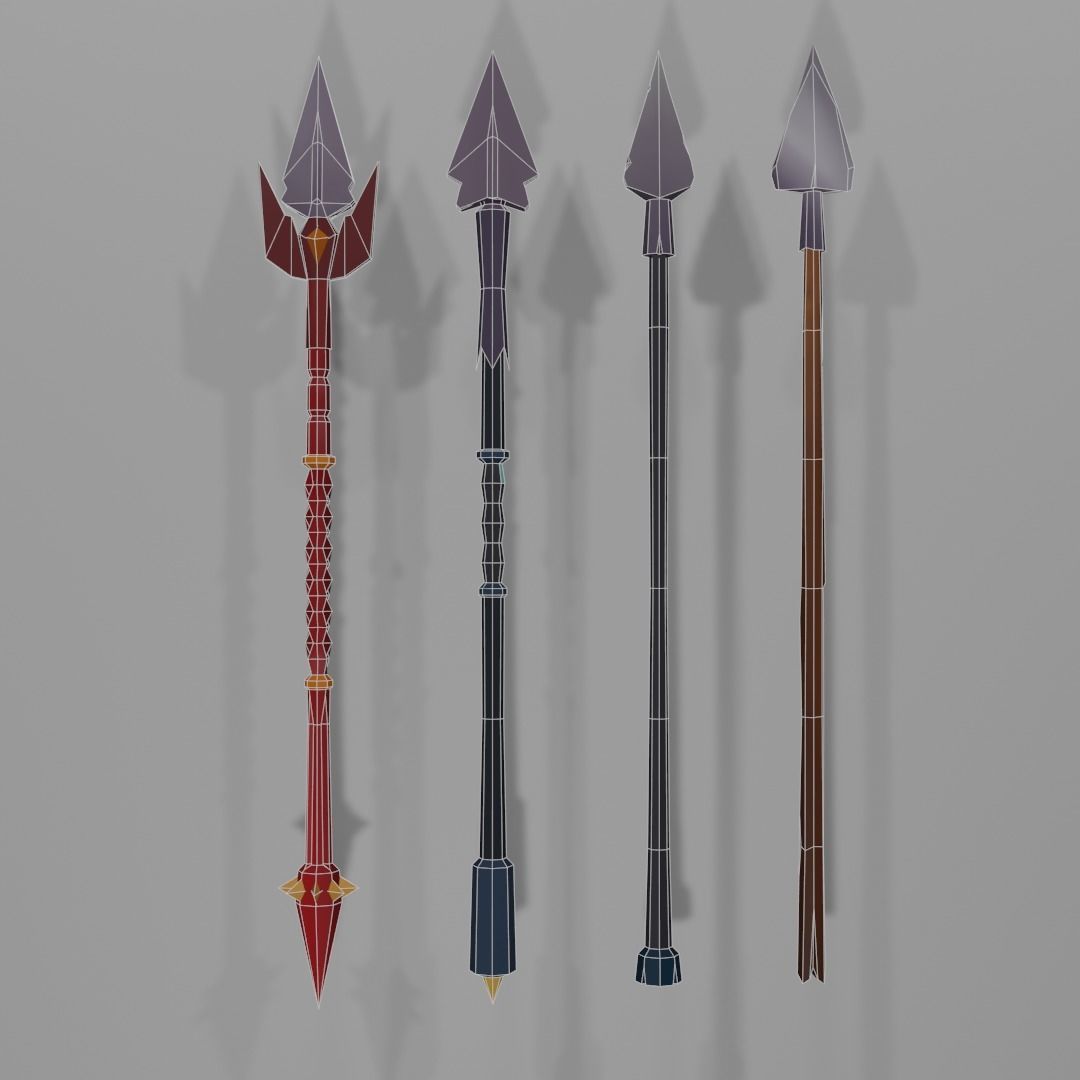 Low Poly Melee Weapons Low-poly 3D model_18