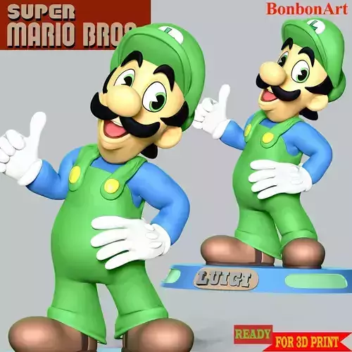Luigi - Super Mario Bros 3D print model