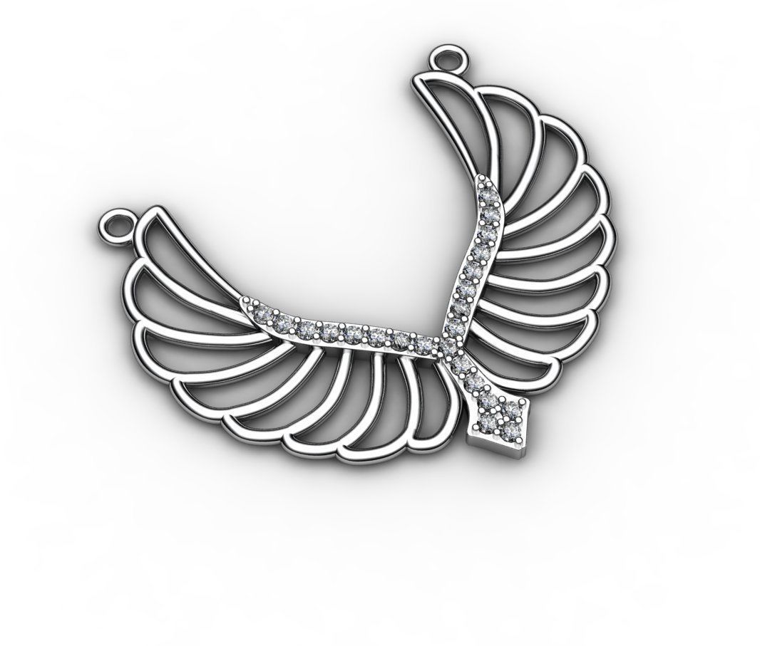 phoenix pendant  3D print model_4