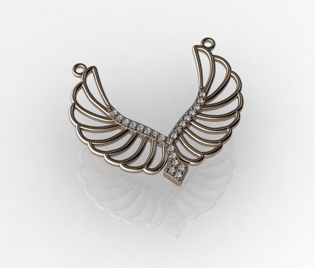 phoenix pendant  3D print model_1