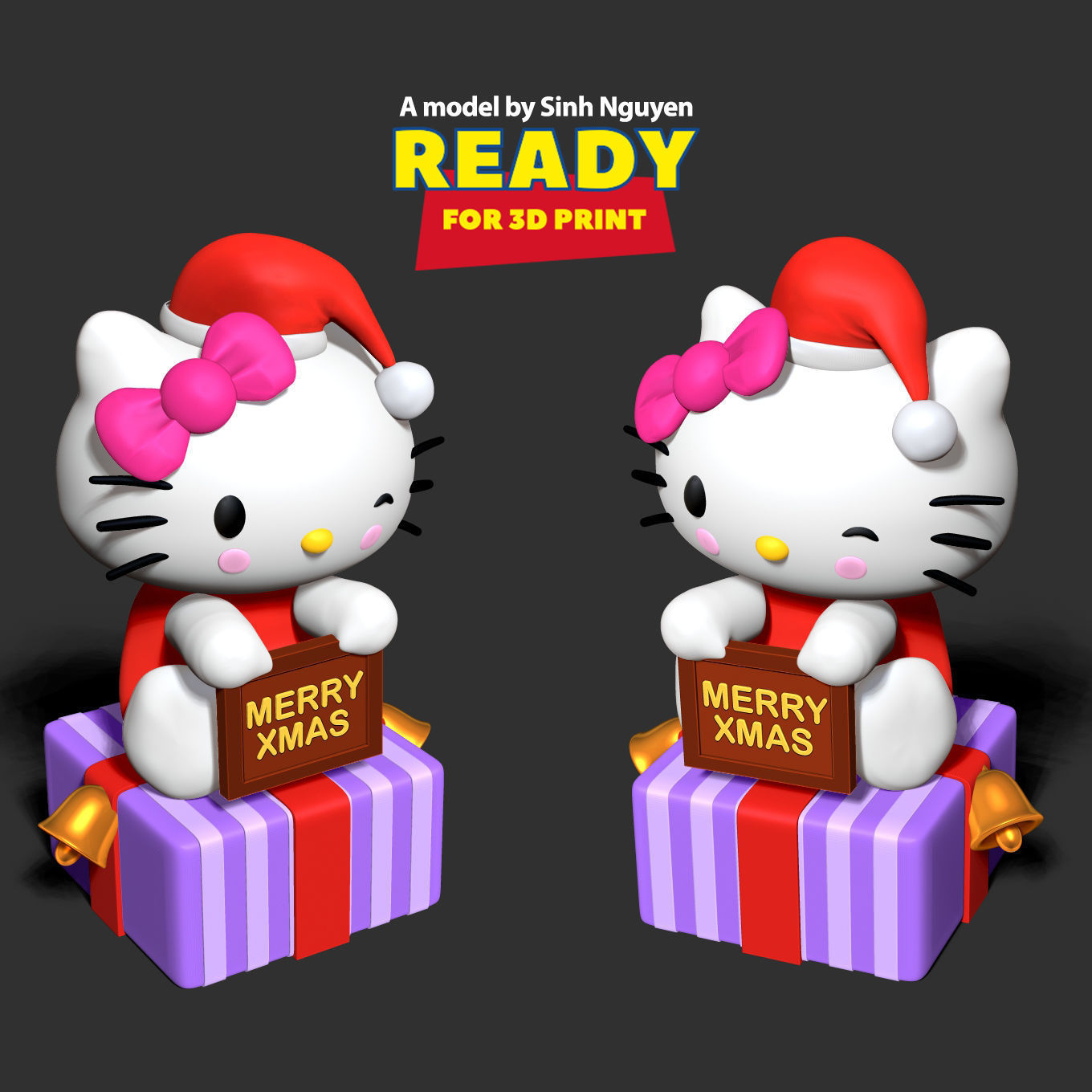 Hello Kitty - Merry Christmas 3D print model_3