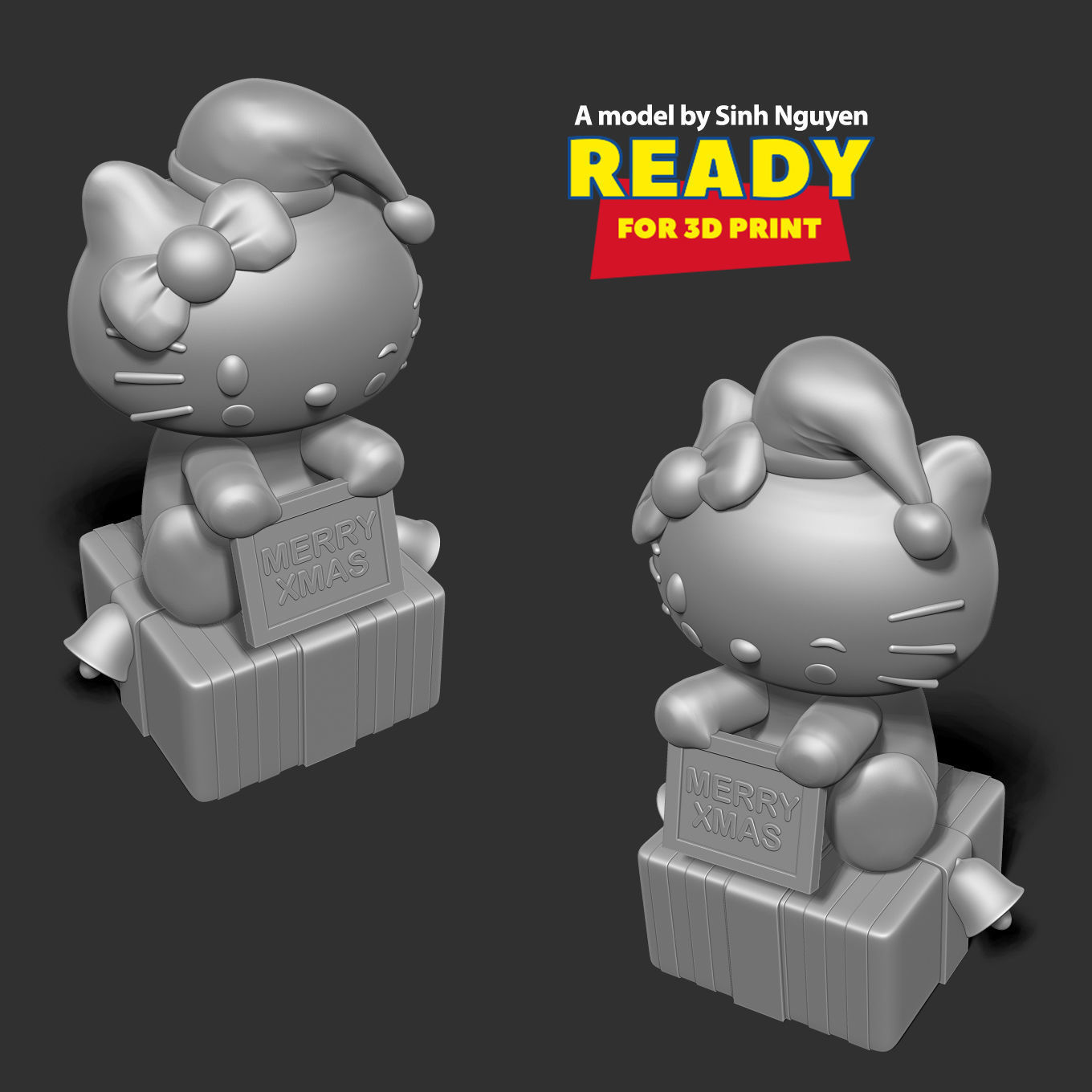 Hello Kitty - Merry Christmas 3D print model_5