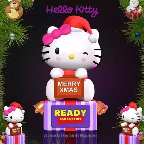 Hello Kitty - Merry Christmas 3D print model
