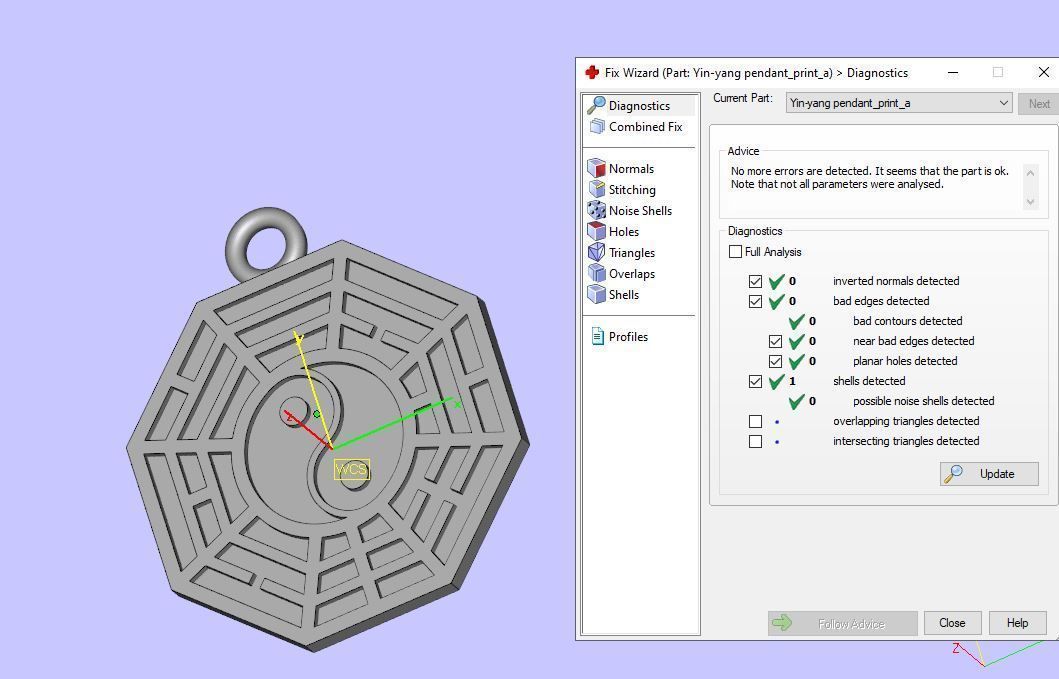 Yin-yang pendant 3D print model_3