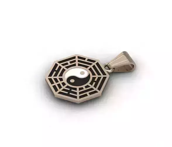 Yin-yang pendant 3D print model