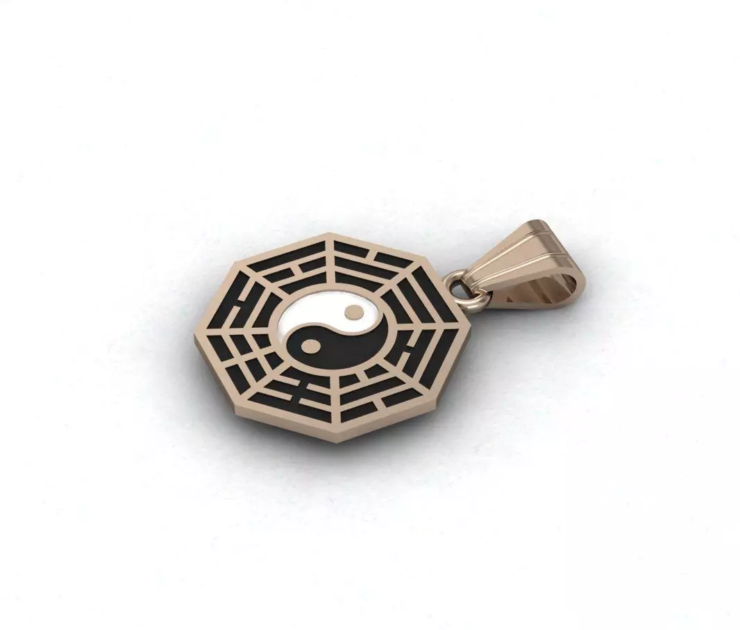 Yin-yang pendant 3D print model_0