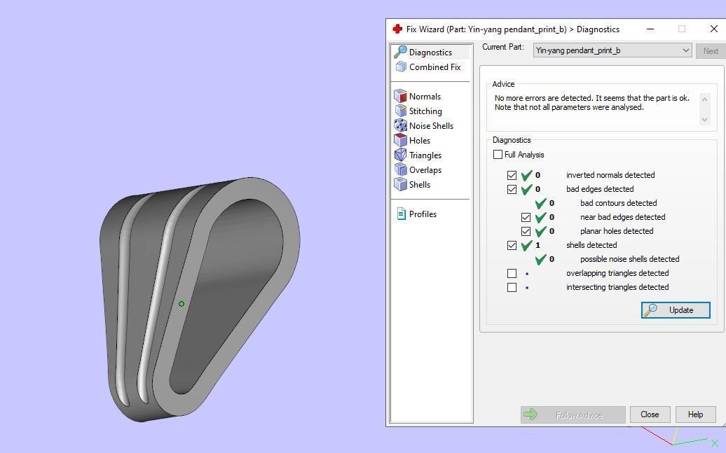 Yin-yang pendant 3D print model_4