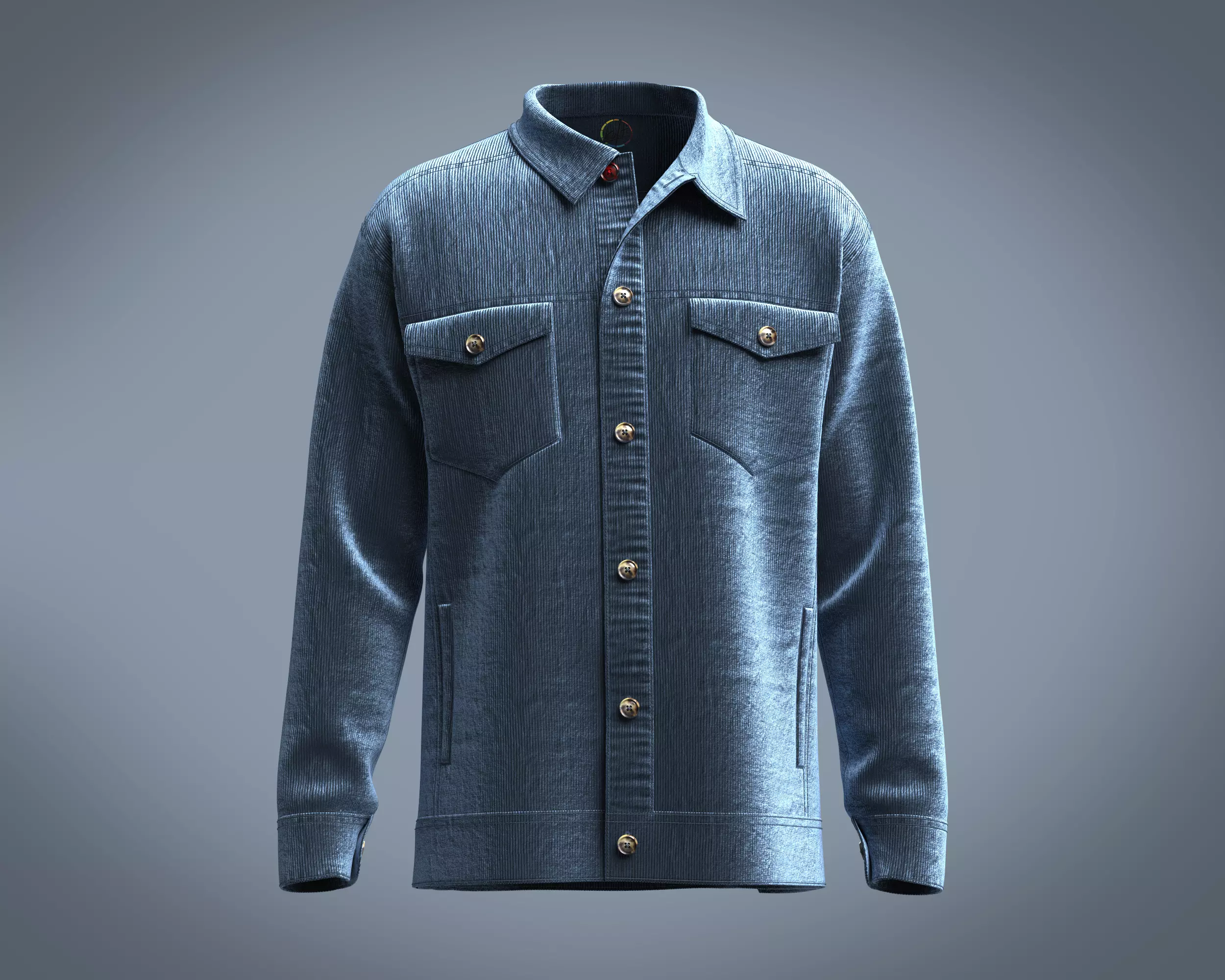 Mens Corduroy trucker jacket 3D model