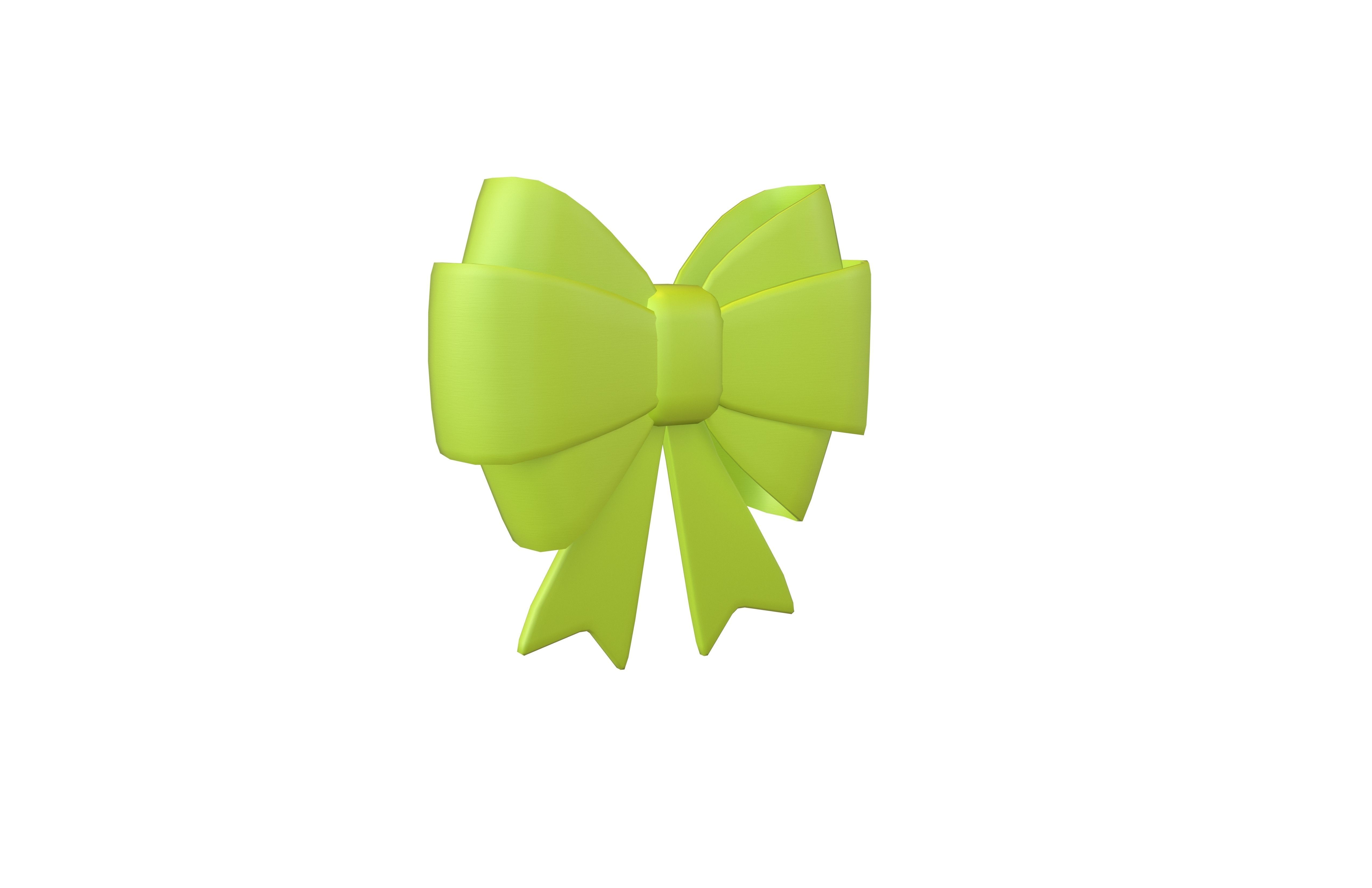 Cartoon Ribbon Bow v1 002 Low-poly 3D model_2