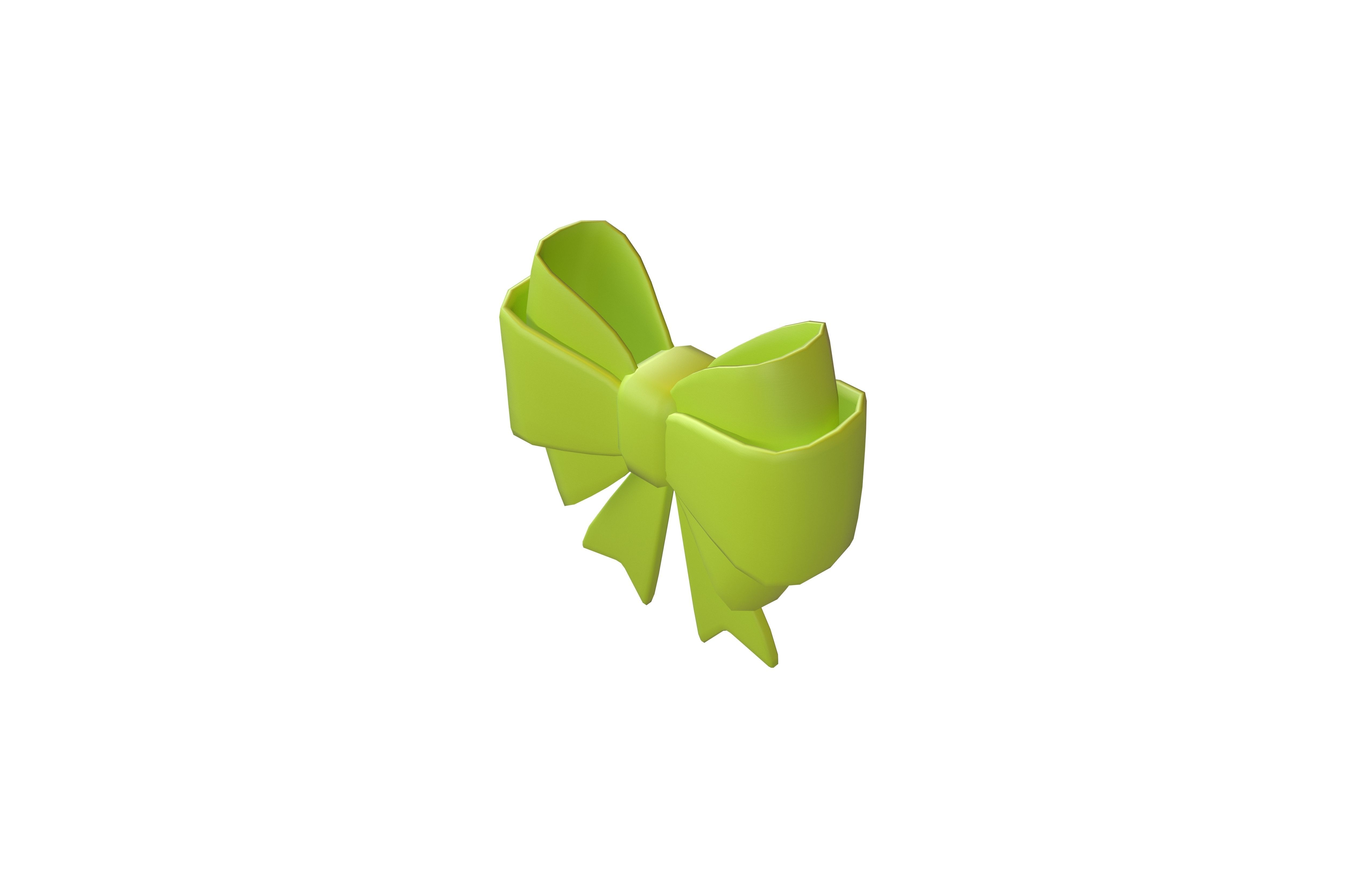 Cartoon Ribbon Bow v1 002 Low-poly 3D model_1