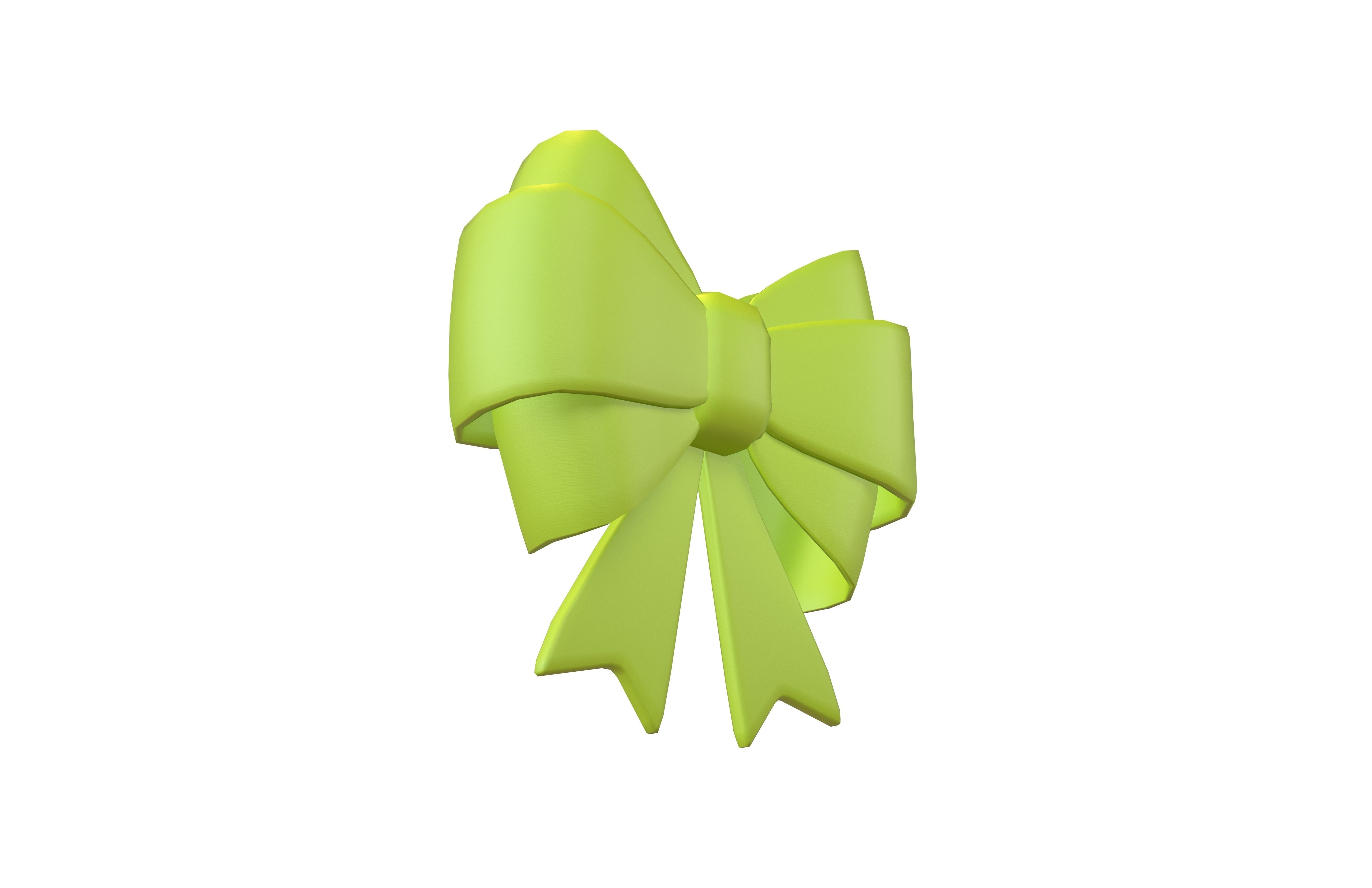 Cartoon Ribbon Bow v1 002 Low-poly 3D model_3