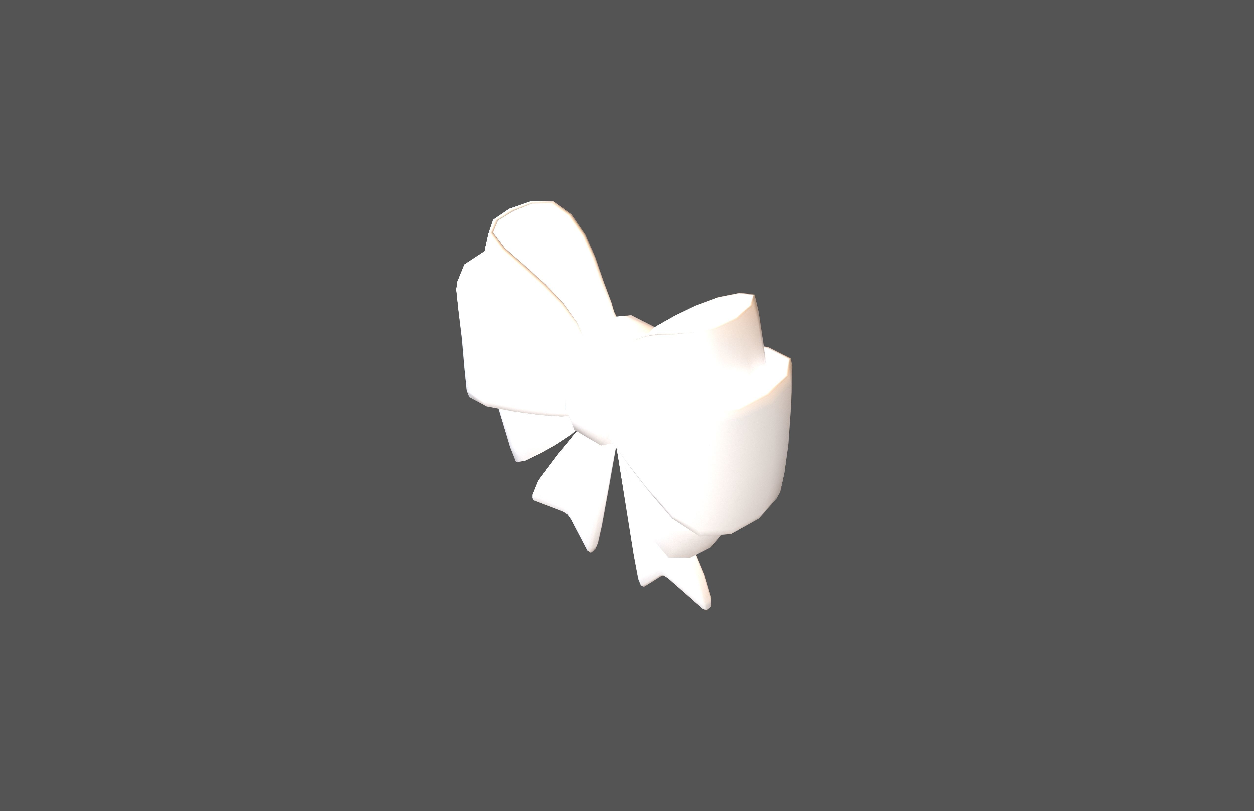 Cartoon Ribbon Bow v1 008 Low-poly 3D model_2