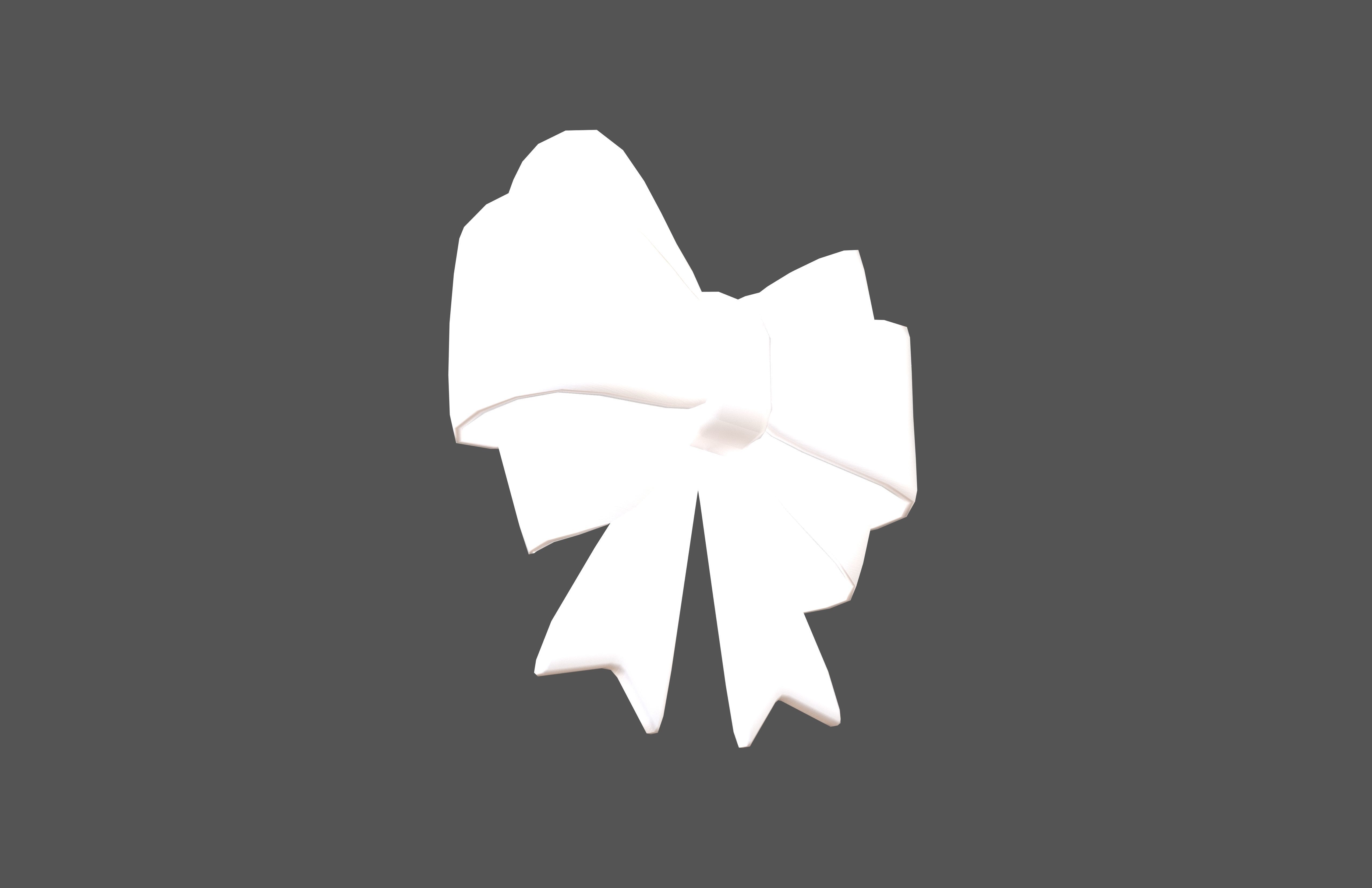 Cartoon Ribbon Bow v1 008 Low-poly 3D model_3