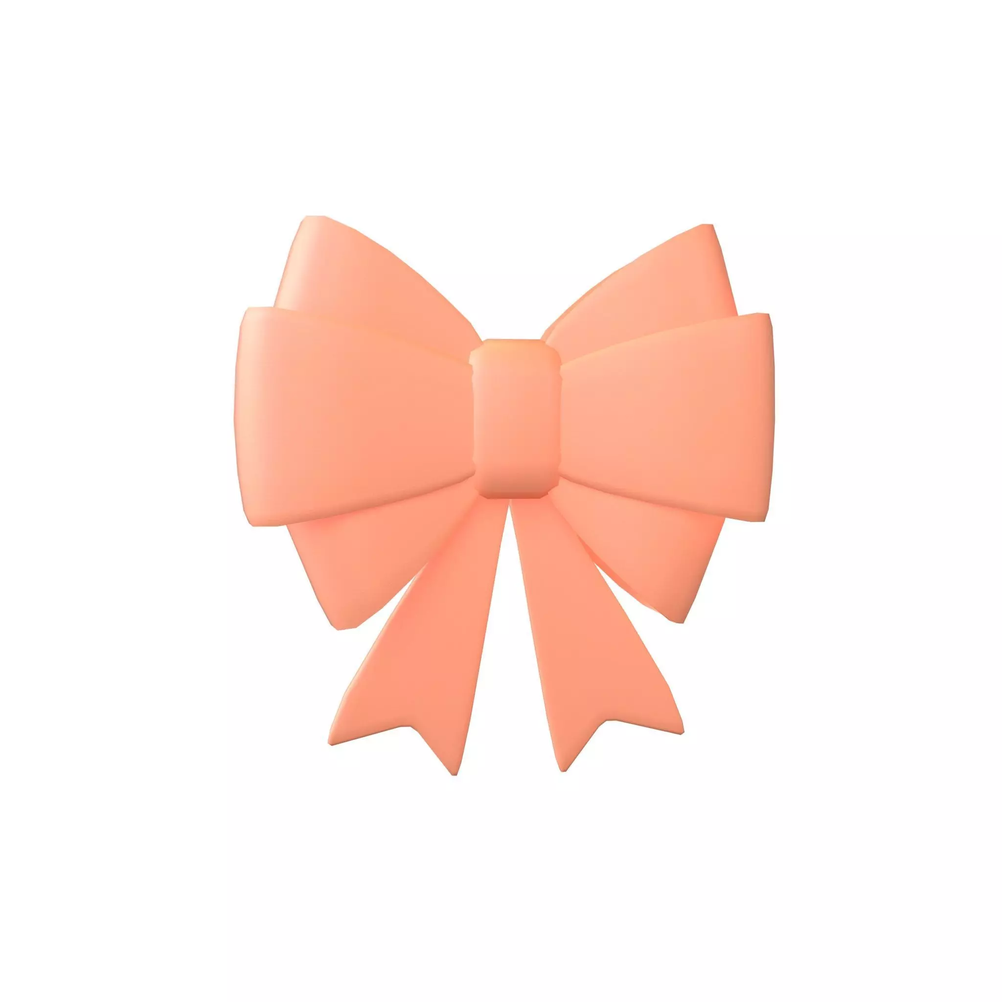 Cartoon Ribbon Bow v1 010 Low-poly 3D model