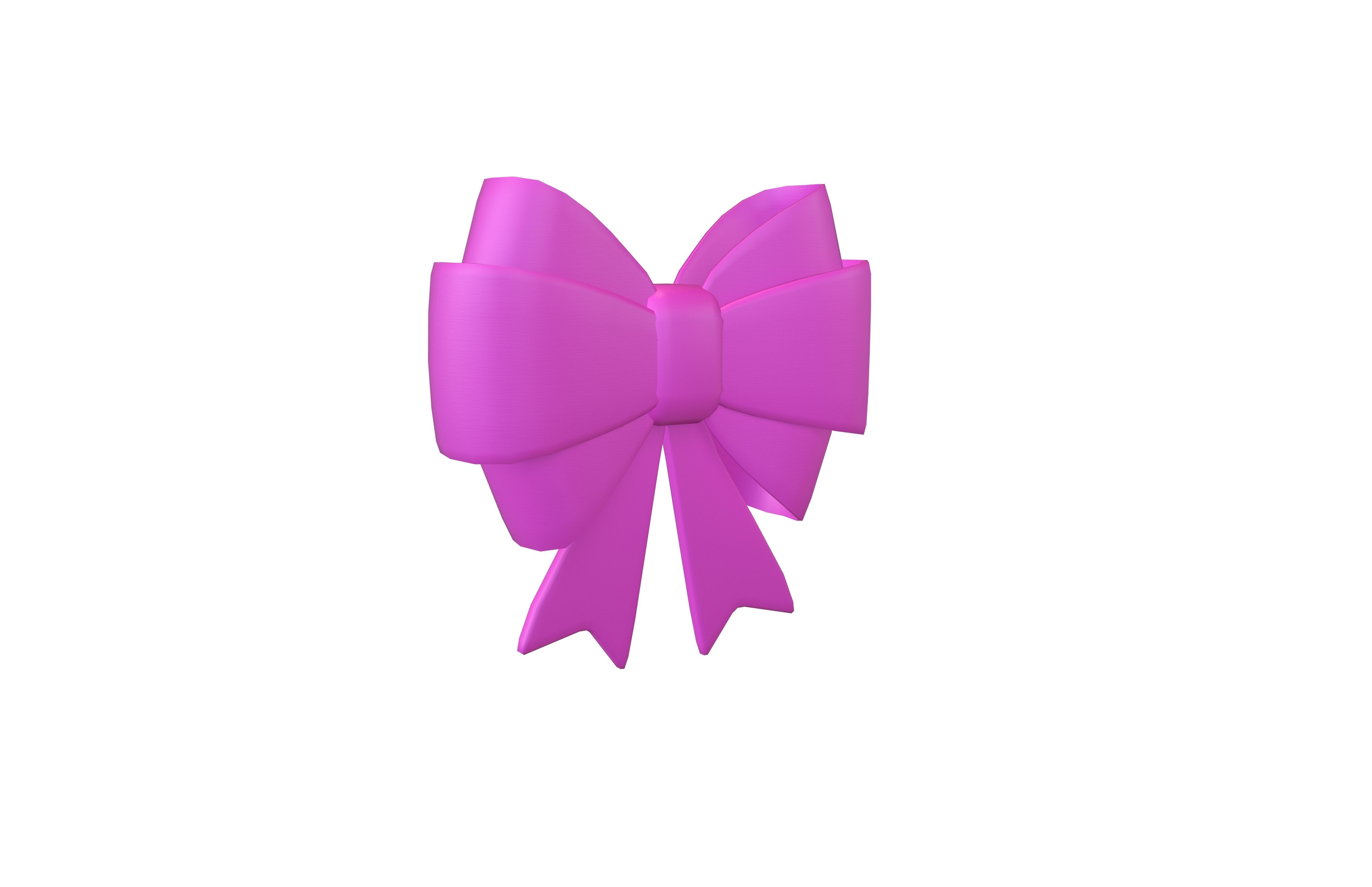 Cartoon Ribbon Bow v1 011 Low-poly 3D model_1