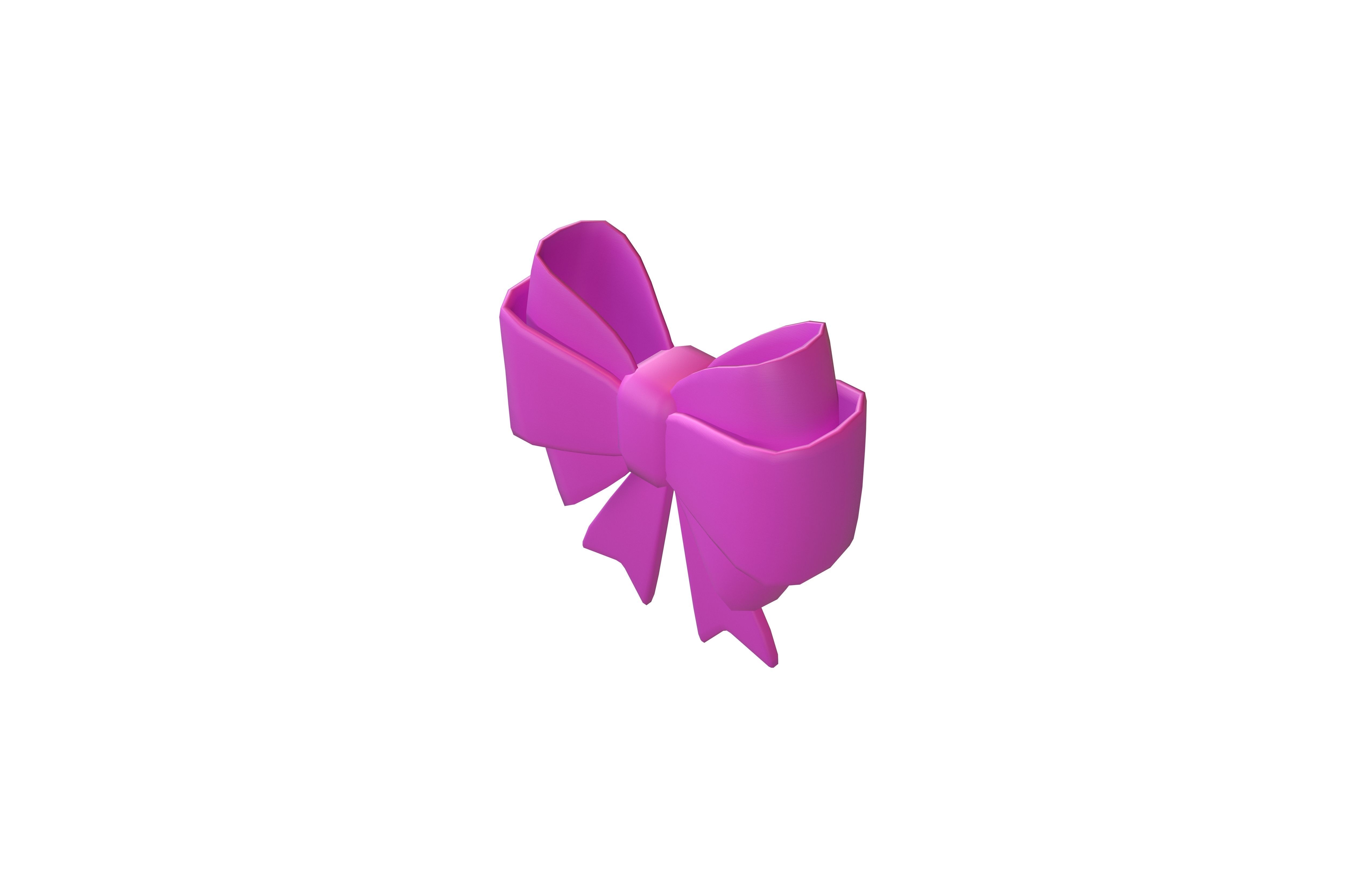 Cartoon Ribbon Bow v1 011 Low-poly 3D model_2
