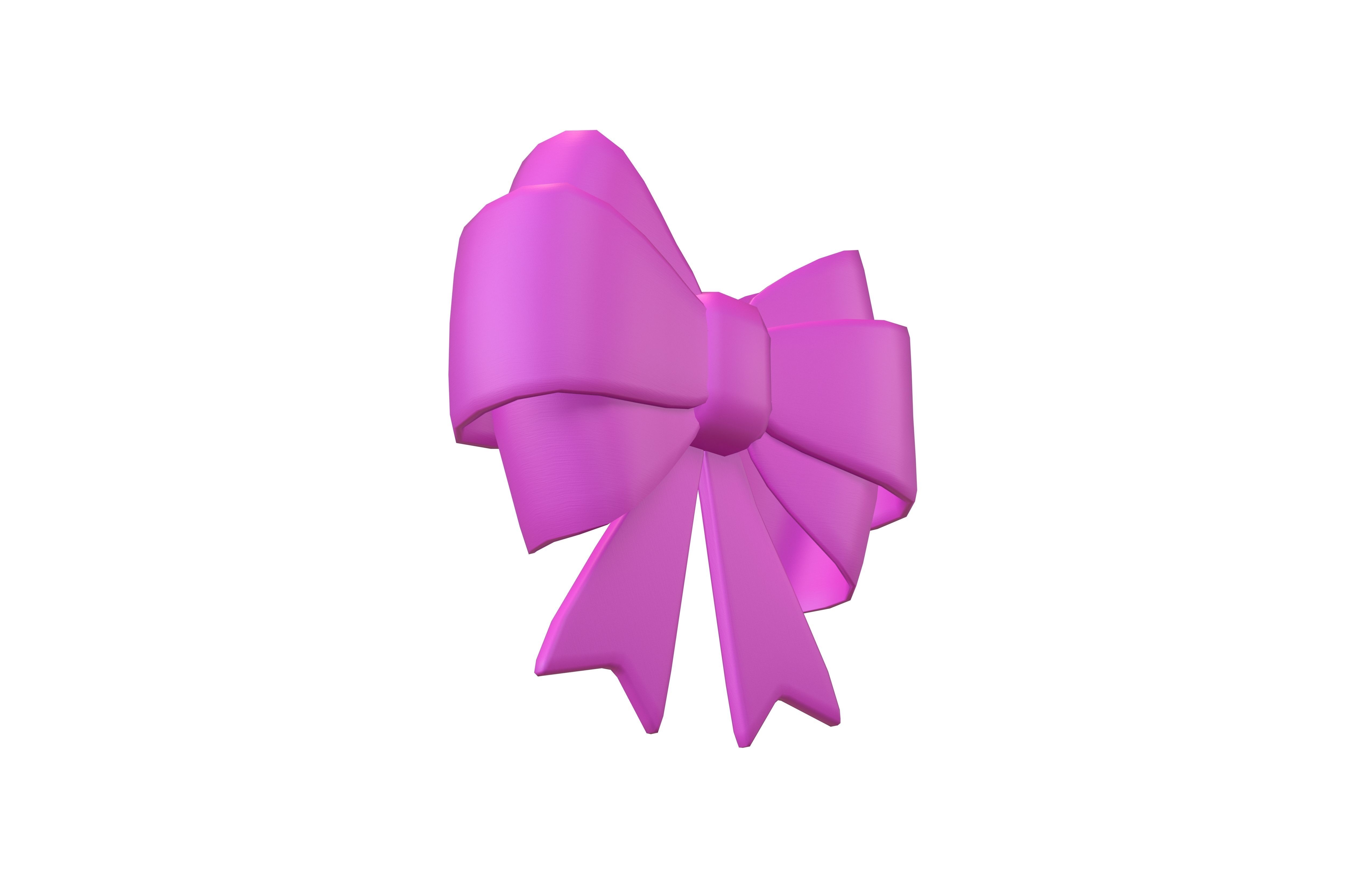 Cartoon Ribbon Bow v1 011 Low-poly 3D model_3