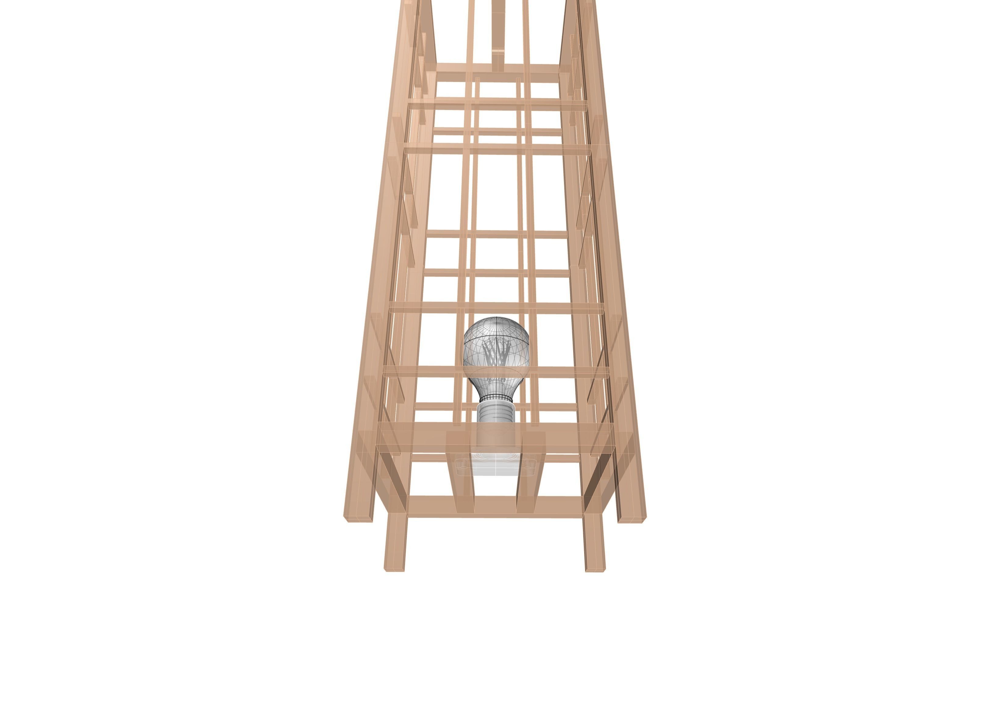 andon japanese floor lamp 3D print model_11