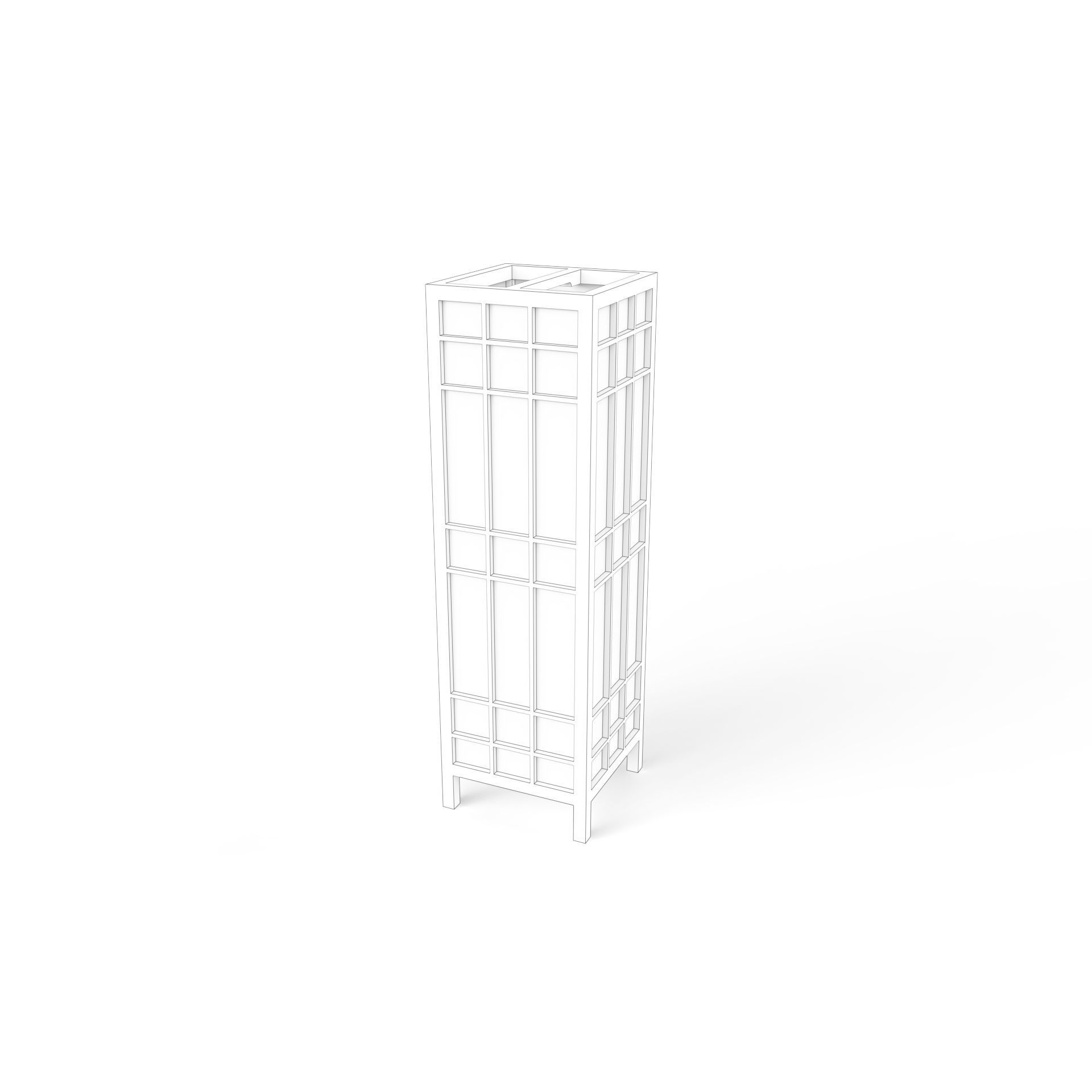 andon japanese floor lamp 3D print model_2