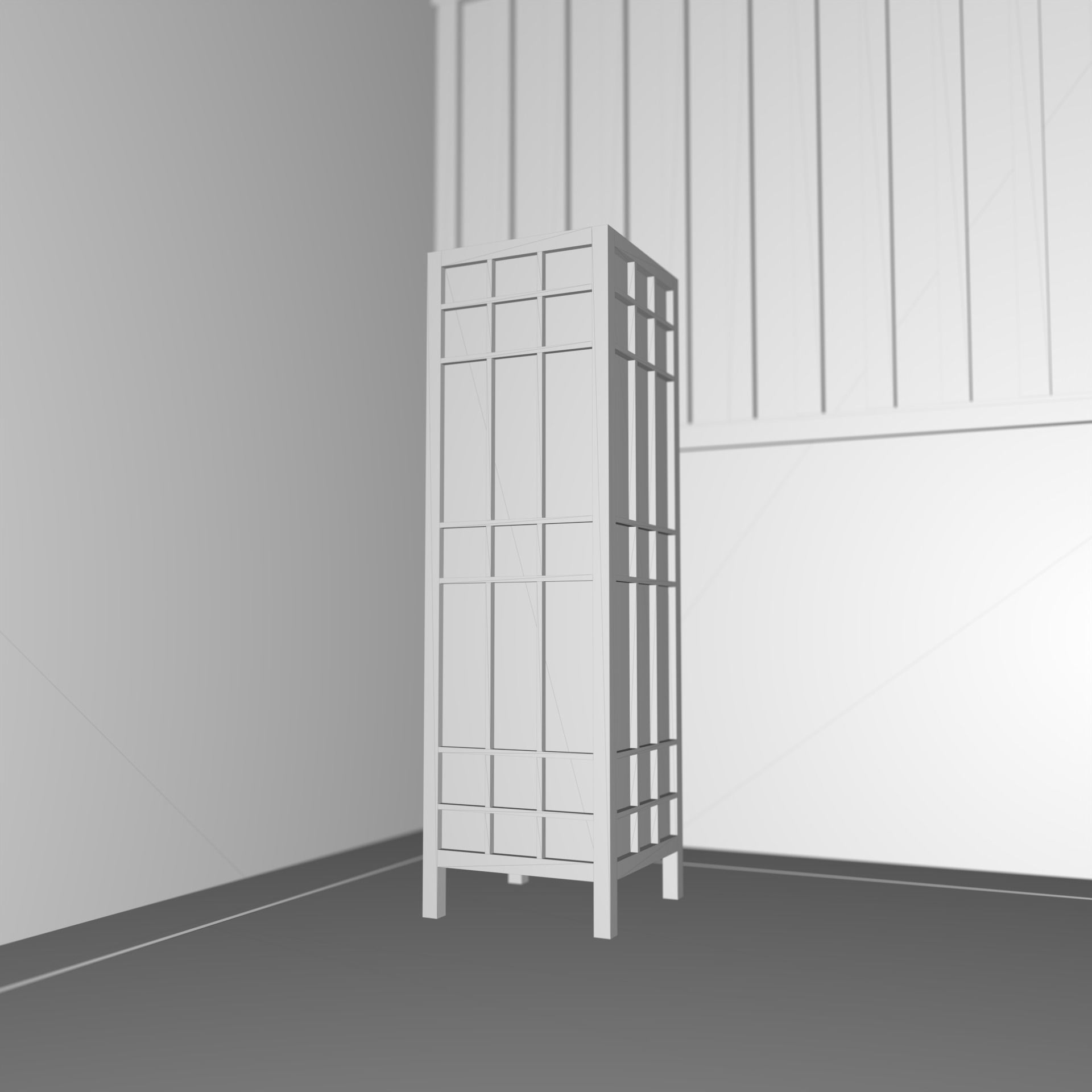 andon japanese floor lamp 3D print model_8