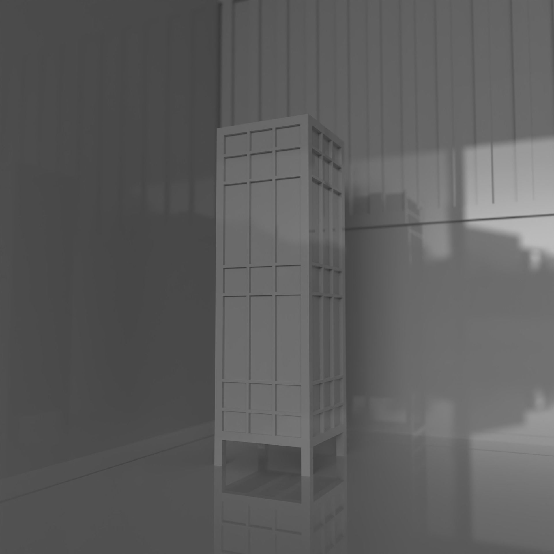 andon japanese floor lamp 3D print model_6