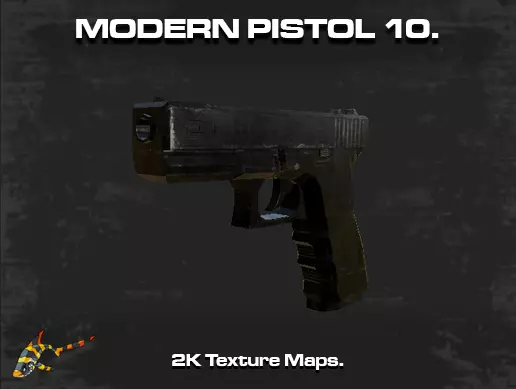 MODERN PISTOL 10 Low-poly 3D model_0