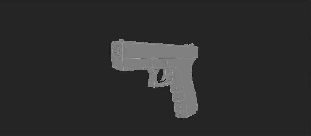 MODERN PISTOL 10 Low-poly 3D model_4