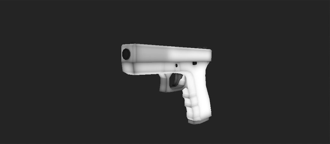 MODERN PISTOL 10 Low-poly 3D model_3