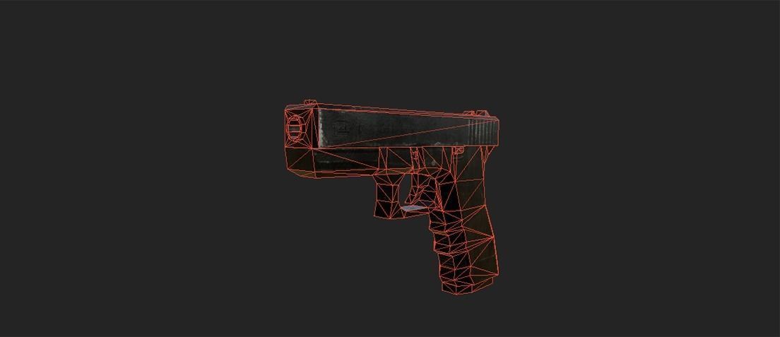 MODERN PISTOL 10 Low-poly 3D model_1