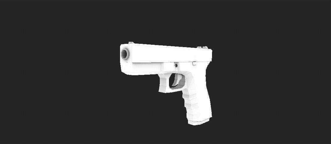 MODERN PISTOL 10 Low-poly 3D model_5