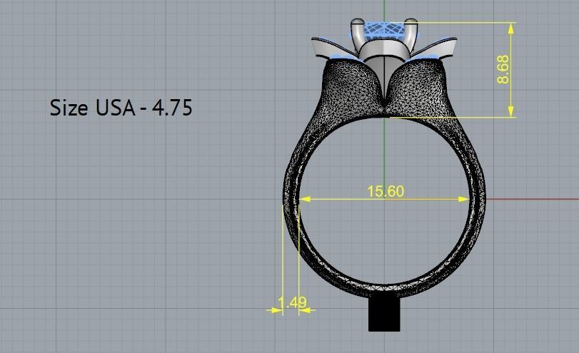 Ring flower Model 2241 3D print model_6