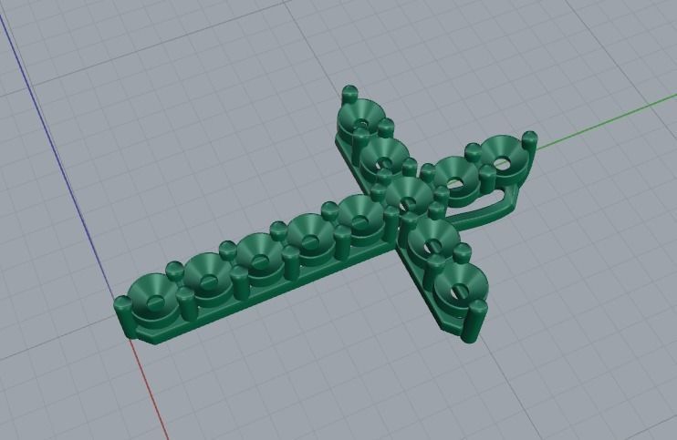 Pendant cross 15mm Model 2254 3D print model_2