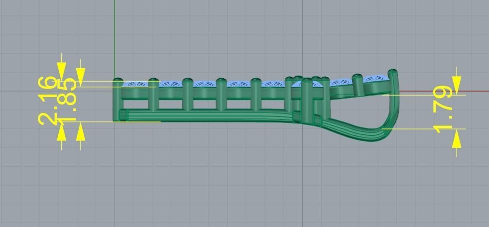 Pendant cross 15mm Model 2254 3D print model_7