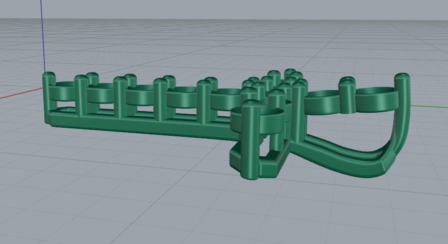 Pendant cross 15mm Model 2254 3D print model_4