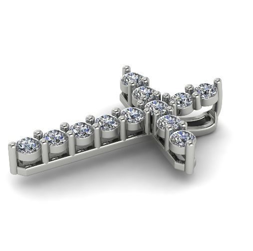 Pendant cross 15mm Model 2254 3D print model_1