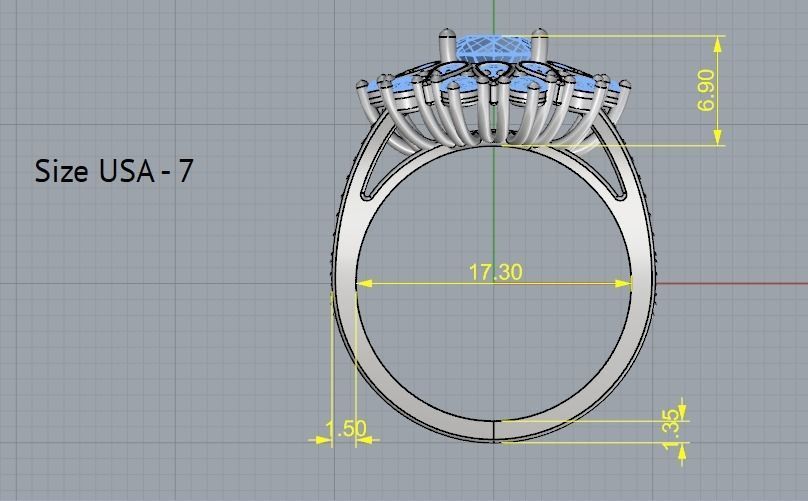 Double halo ring size 7 Model 2249 3D print model_5