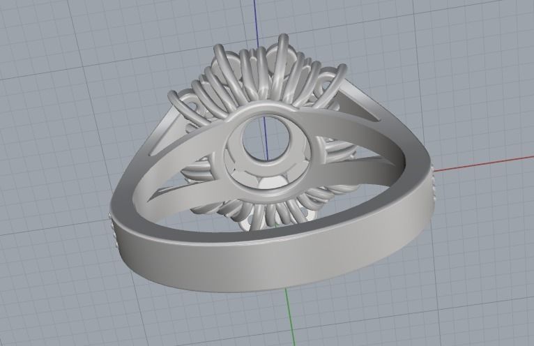 Double halo ring size 7 Model 2249 3D print model_4