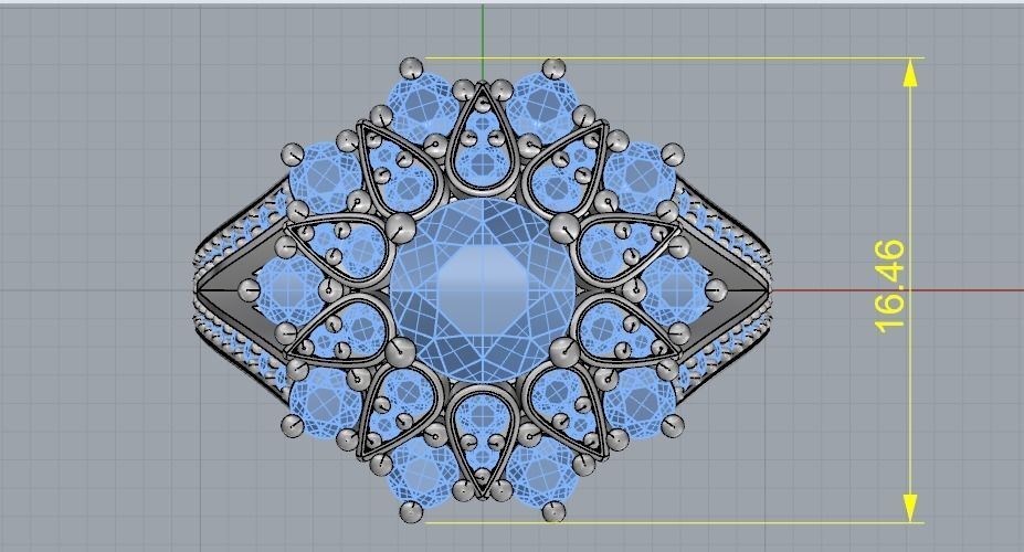 Double halo ring size 7 Model 2249 3D print model_6