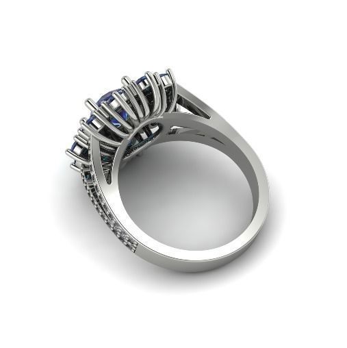 Double halo ring size 7 Model 2249 3D print model_1