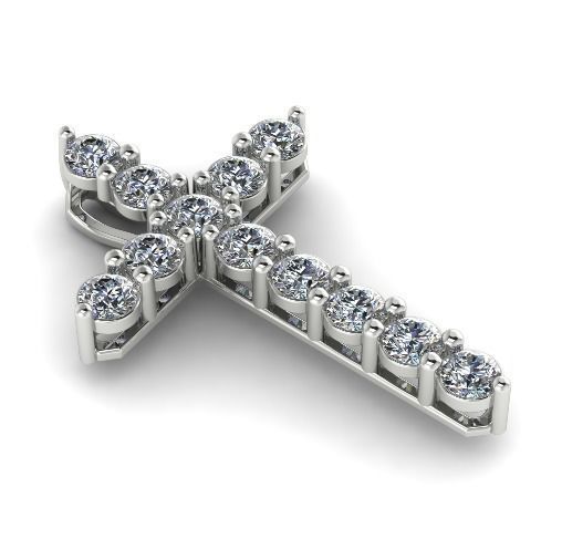 Pendant cross 45mm Model 2259 3D print model_1